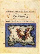 unknow artist Simurgh on an island,from Advantages to be Derived from Animals by Ibn Bakhtishu painting